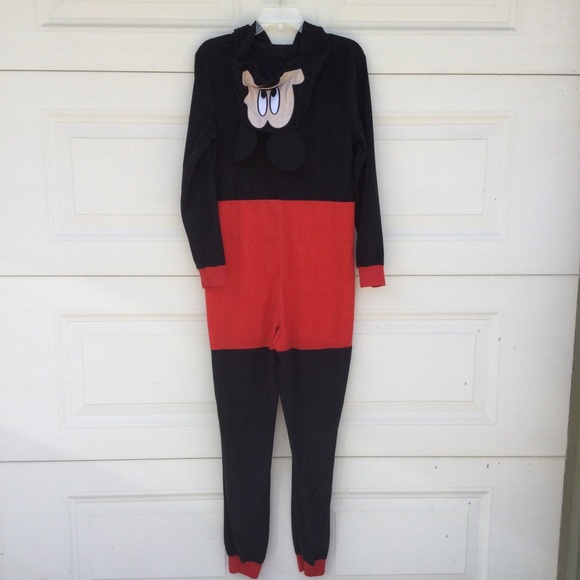Disney Mickey Mouse Adult One Piece Pajamas Costume Size Large 12-14 - Picture 2 of 8